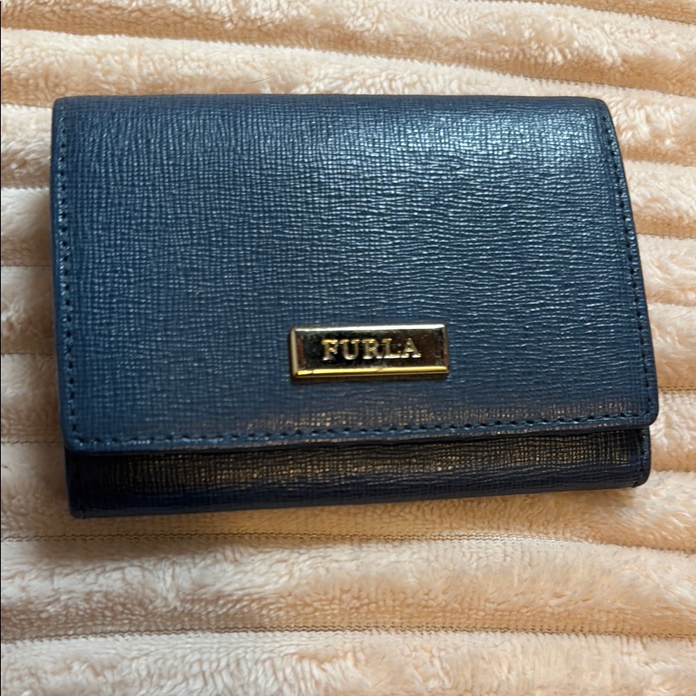 Furla Navy Textured Wallet